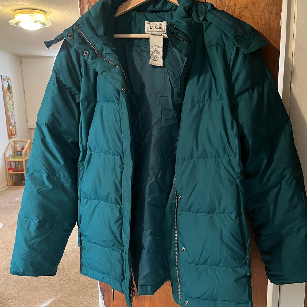 L.L. Bean Teal Green Down Jacket